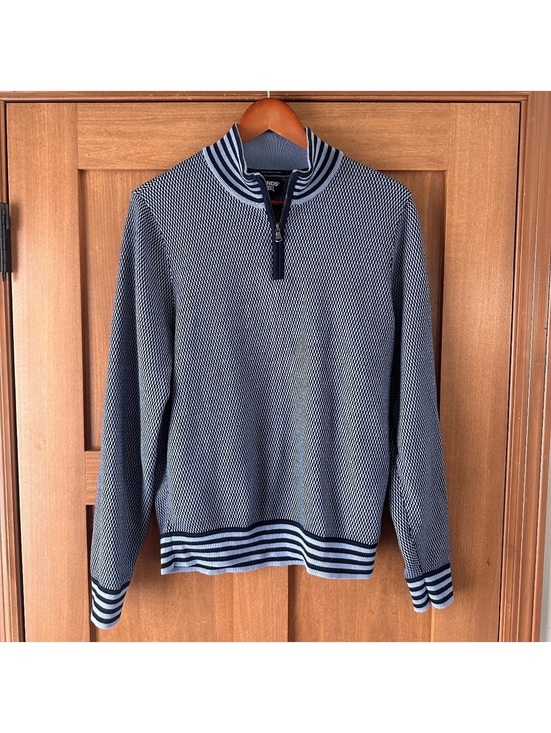 Lands' End Other - Lands’ End Men’s 100% Supima Cotton 1/4 Zip Polo Sweatshirt Blue size Medium